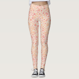 Leggings Patrón de pradera de flor silvestre de grano