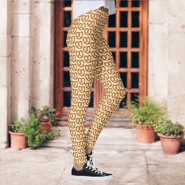 Leggings Patrón de pretzels pequeños - Aperitivos Crunchy d