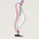 Leggings Patrón de puntas de costura de la bola de béisbol<br><div class="desc">El patrón de la leyenda de las garras de la costura de la pelota de béisbol.</div>