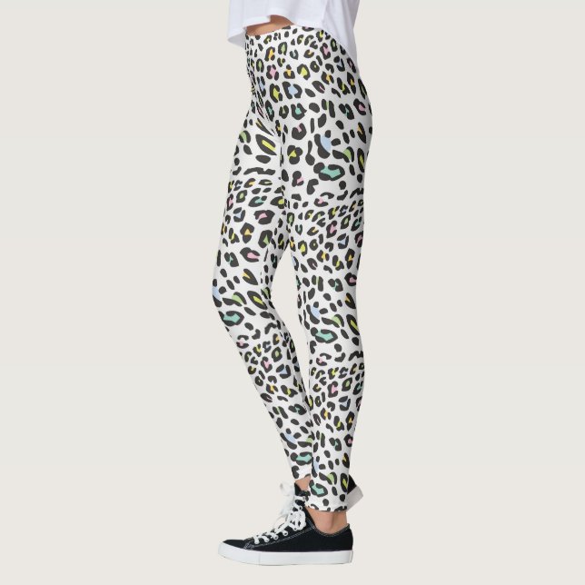 Leggings Patrón de punto de leopardo de Pastel (Izquierda)