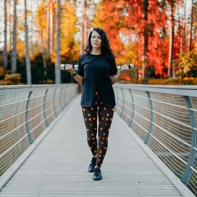 Leggings Patrón de punto de polka de Halloween (Subido por el creador)