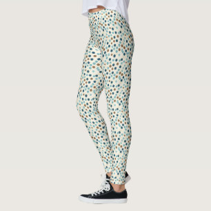 Leggings Patrón de punto de polka resumen boho