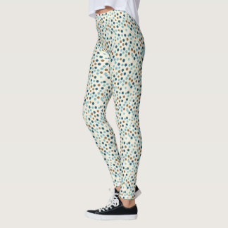 Leggings Patrón de punto de polka resumen boho