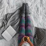 Leggings Patrón de punto de vacaciones de invierno<br><div class="desc">Patrón de punto de vacaciones de invierno, </div>
