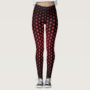 Leggings Patrón de punto técnico de Alizarin Crimson