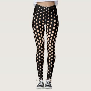 Leggings Patrón de punto técnico de Apricot