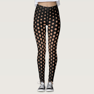 Leggings Patrón de punto técnico de latón antiguo