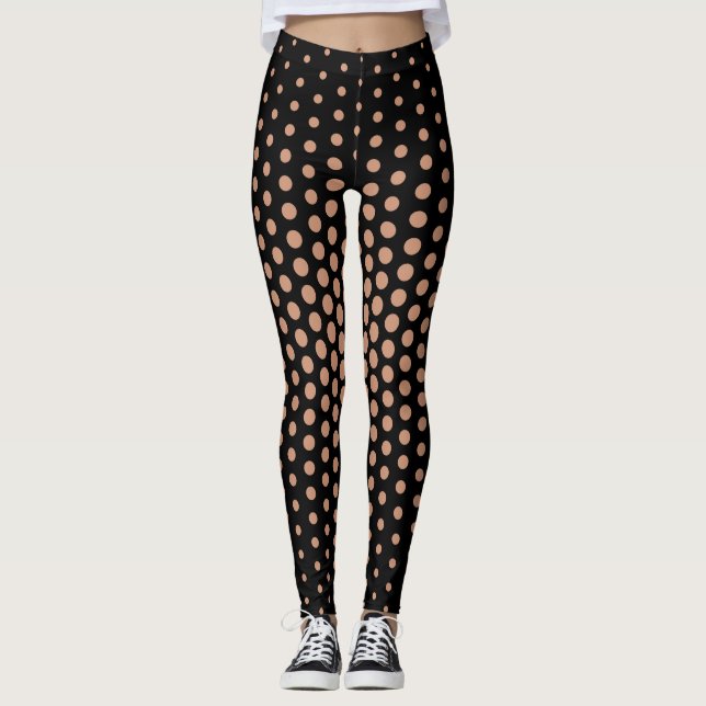 Leggings Patrón de punto técnico de latón antiguo (Anverso)