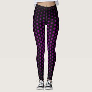 Leggings Patrón de punto técnico morado