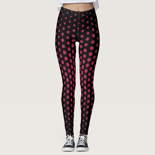 Leggings Patrón De Punto Tecno Profundo Púrpura (Anverso)
