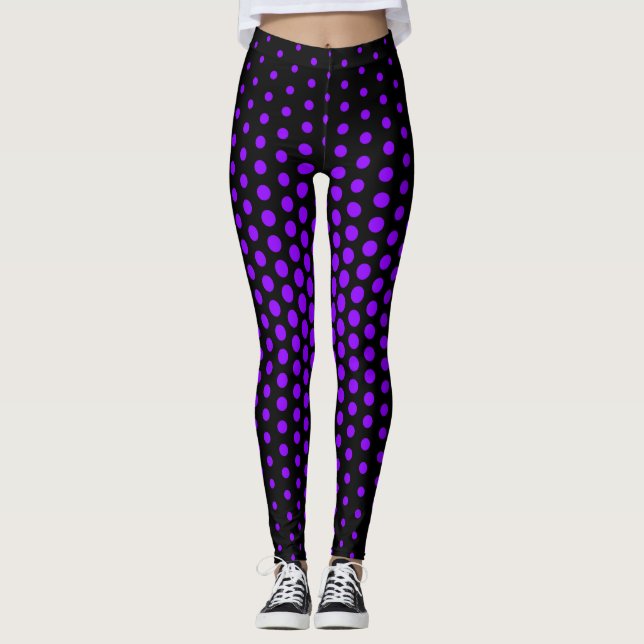 Leggings Patrón de punto Violet Techno (Anverso)