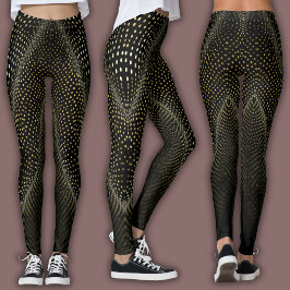 Leggings Patrón de puntos abstractos | Trama de medio tono 