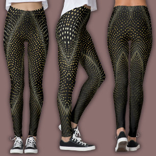 Leggings Patrón de puntos abstractos   Trama de medio tono 