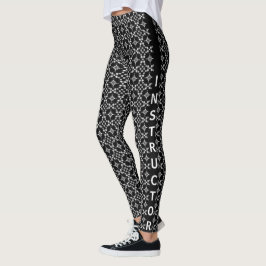 Leggings Patrón de puntos Bokeh monocromo abstracto