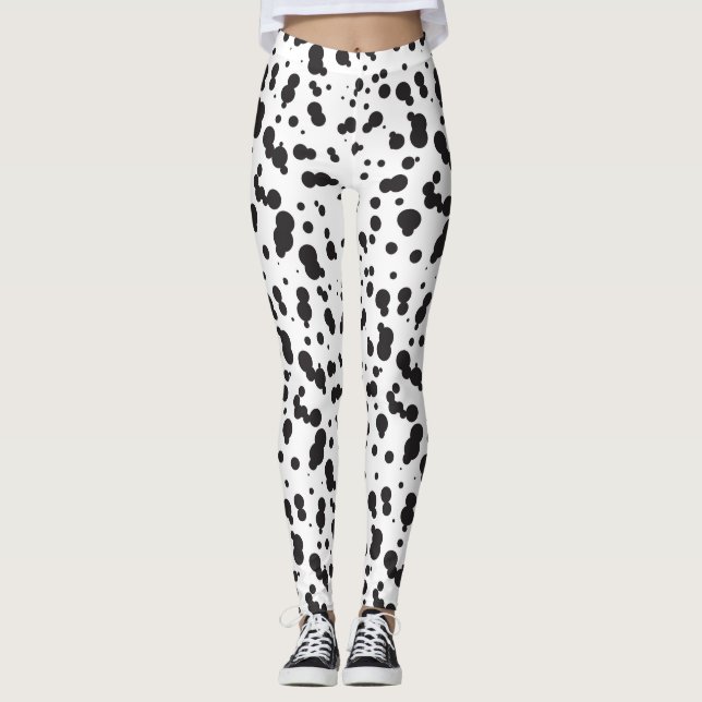 Leggings Patrón de puntos dalmatina (Anverso)