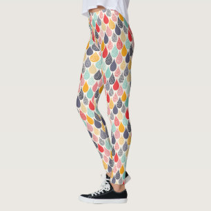 Leggings Patrón de puntos de arte pop Raindrop