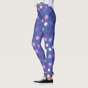Leggings Patrón De Puntos De Polk De Guay Y De Moda