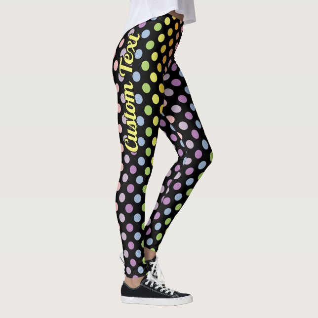 Leggings Patrón de puntos de polka arco iris (Derecha)