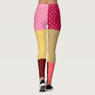 Leggings Patrón de puntos de polka monogramados