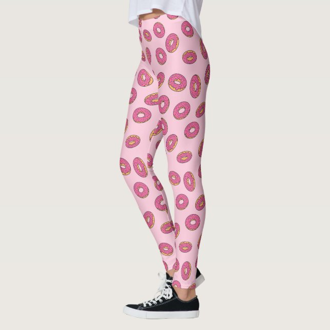 Leggings Patrón de puntos de rociado rosado (Izquierda)