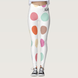 Leggings Patrón de puntos multicolores