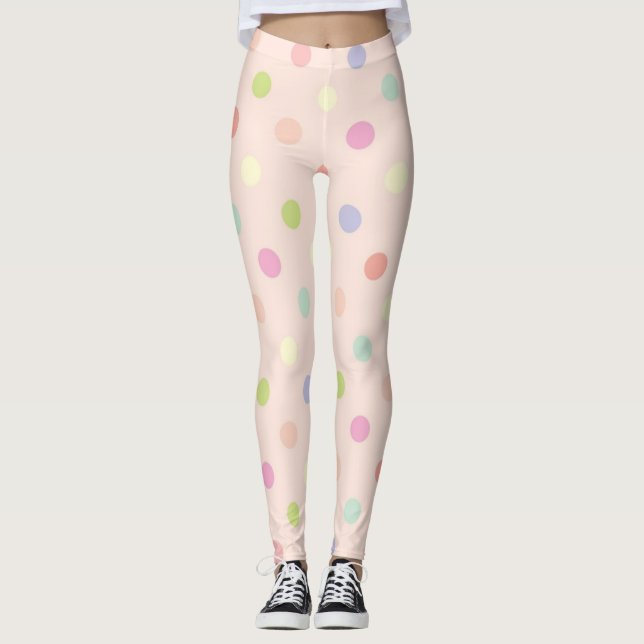 Leggings Patrón de puntos polacos (Anverso)