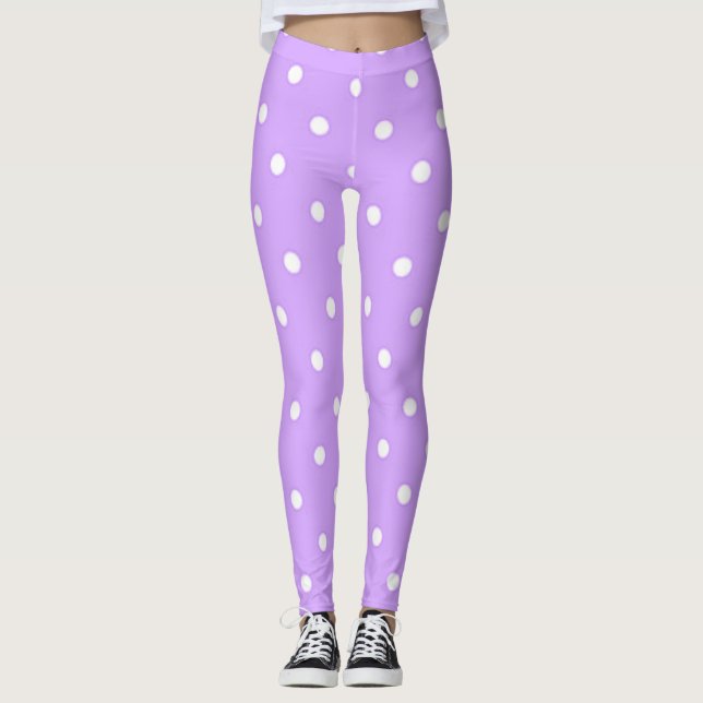 Leggings Patrón de puntos polacos (Anverso)