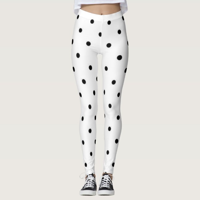 Leggings Patrón de puntos polacos (Anverso)