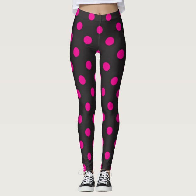 Leggings Patrón de puntos polacos (Anverso)
