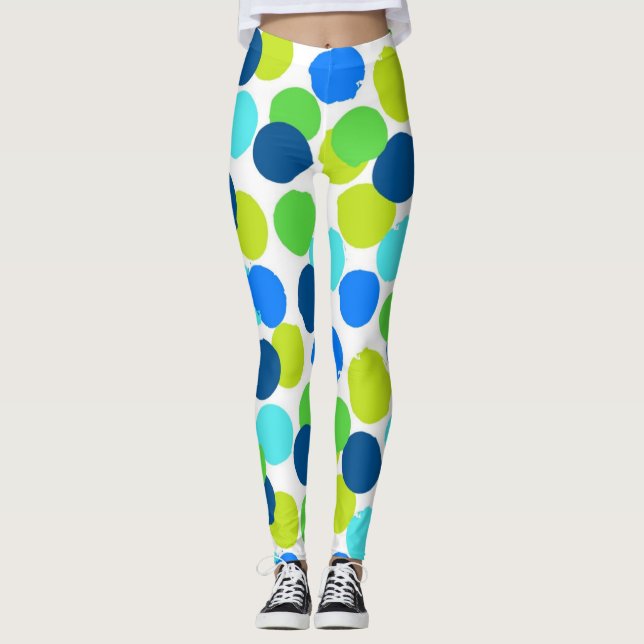 Leggings Patrón de puntos polacos (Anverso)