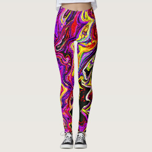 Leggings Patrón de radiación brillante brillante