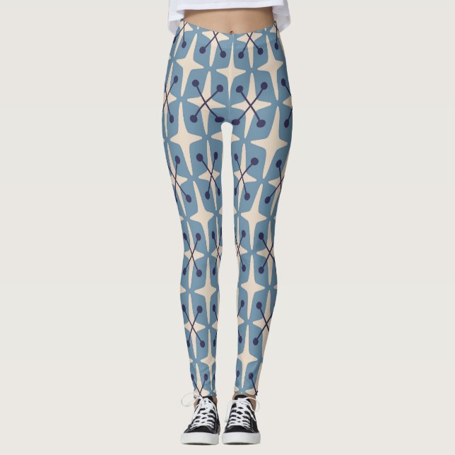 Leggings Patrón de ráfaga de estrellas de estilo moderno de (Anverso)