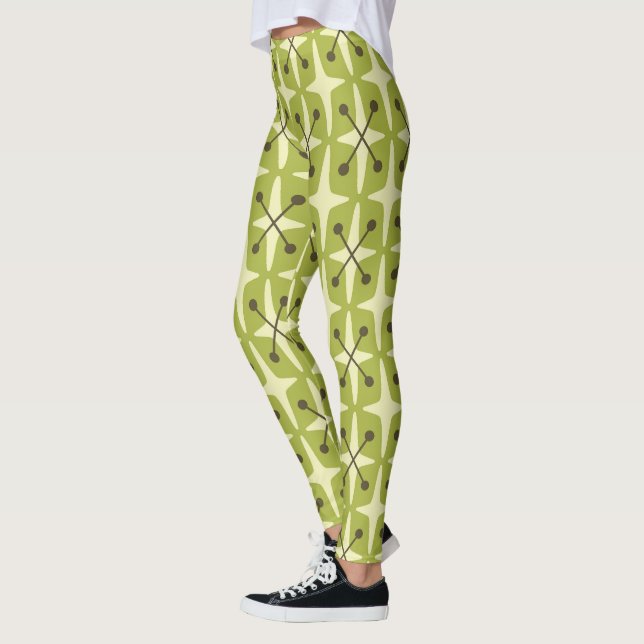 Leggings Patrón de ráfaga de estrellas de estilo moderno de (Izquierda)
