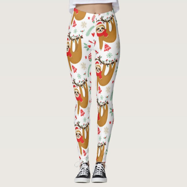 Leggings Patrón de ranura de navidades (Anverso)