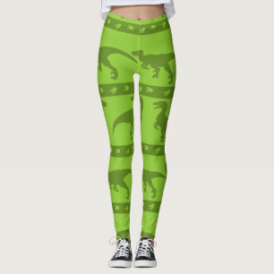 Leggings Patrón de rapero verde