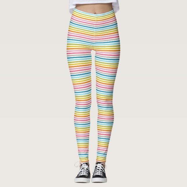 Leggings Patrón de Rayas Coloridas (Anverso)