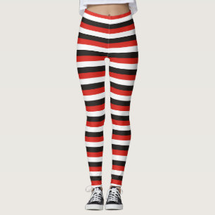 Leggings patrón de rayas de la bandera de amsterdam rojo bl