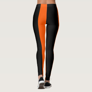 Leggings patrón de rayas naranjas