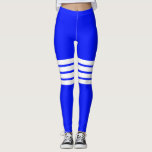 Leggings Patrón de rayas retro azul colorido<br><div class="desc">Patrón de rayas retro azul colorido</div>