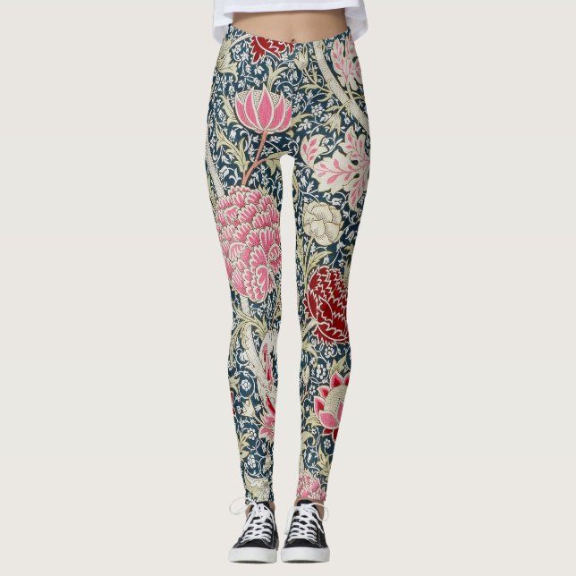 Leggings Patrón de rayos (por William Morris) (Anverso)