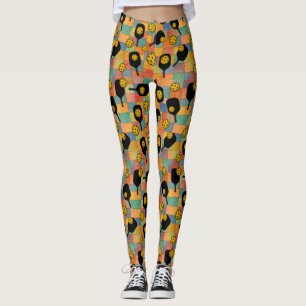 Leggings Patrón de remo estilo Paul Klee