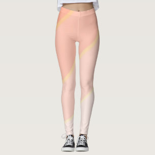 Leggings Patrón de remolino gris pastel Peach
