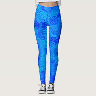 Leggings Patrón de Remolinos Azules