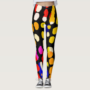 Leggings Patrón de reproducción de color expresivo