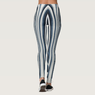 Leggings Patrón de resumen azul tónico de la Tierra