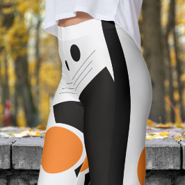 Leggings Patrón de resumen blanco y negro vibrante