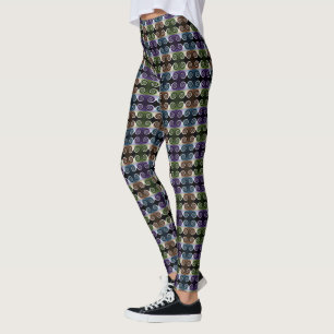 Leggings Patrón de resumen de espiral colorida de Guay