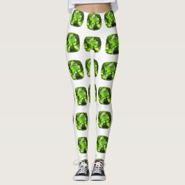 Leggings Patrón de resumen verde