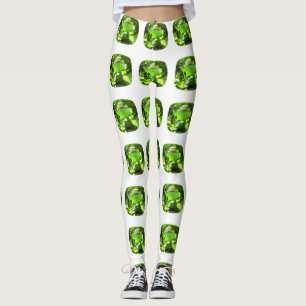Leggings Patrón de resumen verde