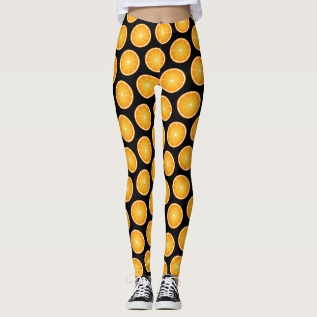 Leggings Patrón de rodajas de fruta Naranja de Guay Juicy e (Anverso)